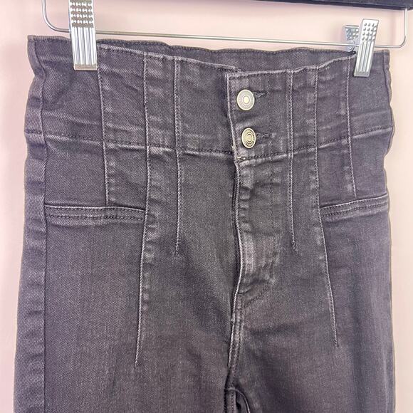 We The Free Riley Seamed High‑Rise Skinny Jeans in Faded Black Denim – Size 26 - Picture 4 of 9